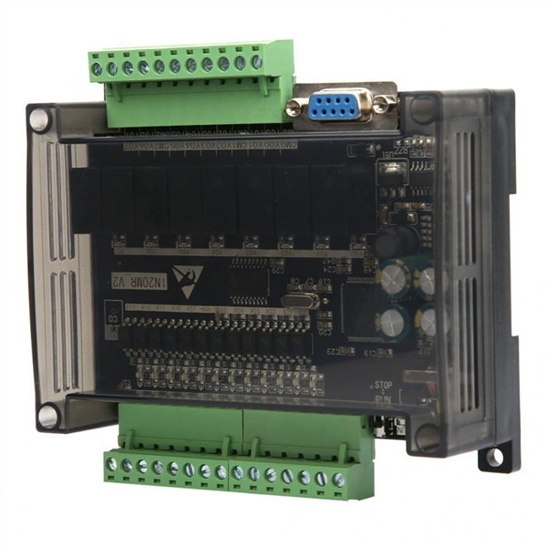 PLC Industrial Control Board FX1N-20MR Programmable Controller with Shell Serial Cable 24V Programmable Controller