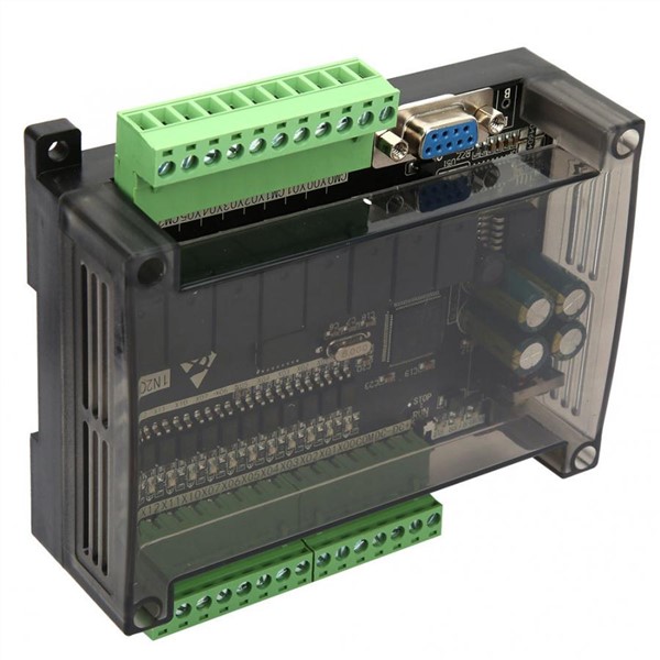 PLC Industrial Control Board FX1N-20MR Programmable Controller with Shell Serial Cable 24V Programmable Controller