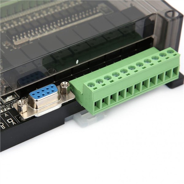 PLC Industrial Control Board FX1N-20MR Programmable Controller with Shell Serial Cable 24V Programmable Controller