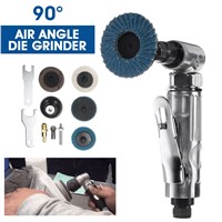 Drillpro 1/4 Air Angle Die Grinder 90  Pneumatic Grinding Machine Mini Poratble Tools Cut off Polisher Mill Engraving Tool Set