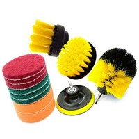 12pcs Drill Brush Attachment Set Power Scrubber Cleaning Kit Combo Tub Clean Scouring Pad 1/4&amp;quot; Shank Brushes for Toliet Cleaning