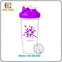 600ml Wholesale Shaker Bottle with Stainless Steel Ball (HD-BB-600)