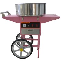 ourdoor using candy floss machine with cart