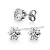 Fashion New Design Stainless Steel Crystal Stud Earring Jewelry