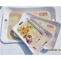 Melamine bear tray with handle