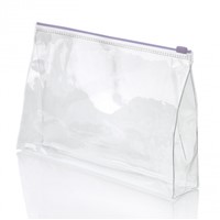 Clear PVC Slide Zippered Toiletry Bag