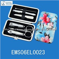Hot sale manicure kit in nice cases with different pattern(EMS06EL0023)
