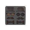 The Gentleman Ice Cube Tray- Fun Bow Tie, Glasses, Mustache Molds-8 Cubes- NEW