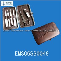 High quality 6PCS manicure set in leather case (EMS06SS0049)