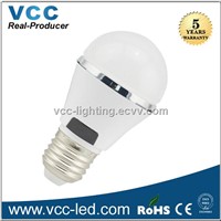 Low Price 5W led bulb with white plastic housing