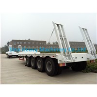 Q235 Material 4 AXLES EQUIPMENT LOW BED TRAILER for 40T transportation