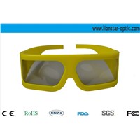 yellow plastic frame linear polarized 3d glasses