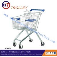 Standard European Metal Chrome Shopping Trolley With Baby Chair