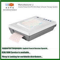 China manufaturer 12 leads LCD color touch screen ECG machine