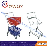 Factory Hot Sale Two-Basket Japanese Style Shopping Cart