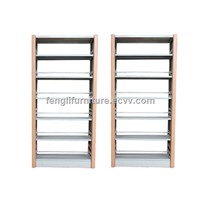 Double Sided Library Book Display Shelf