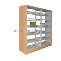 Durable double sided book shelf for library