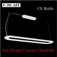 modern design italy style LED runways shape aluminum chandelier pendant lamp