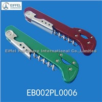 Red wine opener with cutter ,handle color can be customized(EBO02PL0006)