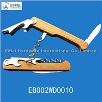 Promotional waiters' corkscrew  with wood handle (EBO02WD0010)