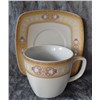 Square Porcelain Cup with Saucer