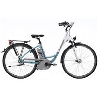 Raleigh Dover Three Speed Electric Bike in Blue and White DV345UBL