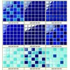 blue Crystallized glazed mosaic blends  for swimming pool