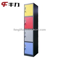 Colorful design 4door metal toy storage cabinet for children