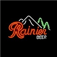New T13 RAINIER BEER handicrafted real glass tube neon light beer lager bar pub club sign