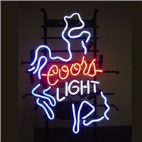 New T21 COORS LIGHT handicrafted real glass tube neon light beer lager bar pub club sign.