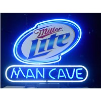 New T735 MILLER LITE handicrafted real glass tube neon light beer lager bar pub club sign.