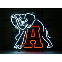 New T858 NCAA ALABAMA CRIMSON handicrafted real glass tube neon light beer lager bar pub club sign.