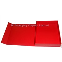 luxury red rigid paper box with magnet for gift packaging wholesale