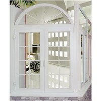 Conch profile PVC window and door with arch top