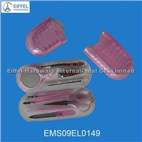 Promotional glass case 9PCS manicure tools (EMS09EL0149)