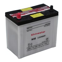 N40 12V40AH Dry Charged Auto Battery