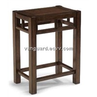 Wooden/Glass Shelf Rectangle End Table