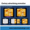 Hanging led crystal light box for advertising