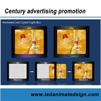 Hanging led crystal light box for advertising