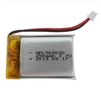 High temp. battery HPL502030 250mAh 3.7V, used for car black box products