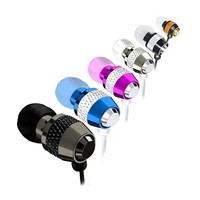 Colorful Metal Earphone, metallic earphone headphone, earbud
