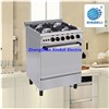 Freestand gas cooker with cast iron pan support