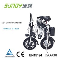 12-Inch brushless motor Mini Folding Electric Bicycle-black