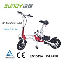 12-Inch Aviation Aluminium Material Mini Folding Electric Bicycle-red