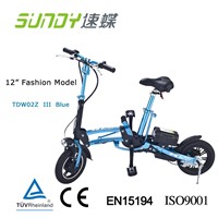 12&amp;quot; Mini folding electric bicycle with Anodic Oxidation Treatment-Blue
