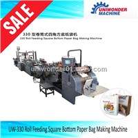 high quality Roll Feeding Square Bottom Paper Bag Making Machine