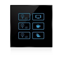 Wireless infrared wifi remote control networking zigbee curtain control touch panel