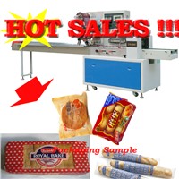 Packaging machine for snack/biscuit/pastry/flaky pastry/sponge cake packaging/wrapping machinery