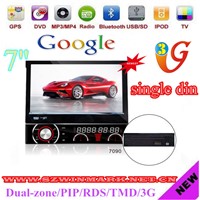 7&amp;quot; Detachable 1 Din Car GPS DVD with USB SD DVD TV Bluetooth radio DH7090