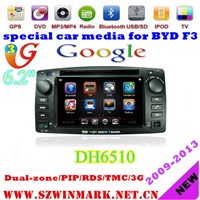 DVD player bluetooth GPS radio 6.2&amp;quot; car dvd player for BYD F3 car dvd player with gps DH6510